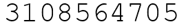 Число 3108564705.