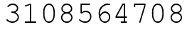 Число 3108564708.