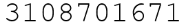 Число 3108701671.