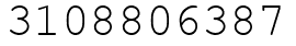Число 3108806387.