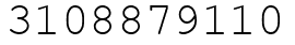 Число 3108879110.