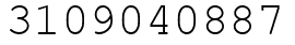 Число 3109040887.