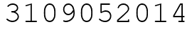 Число 3109052014.