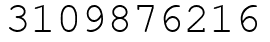 Число 3109876216.