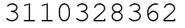 Число 3110328362.