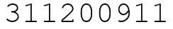 Число 311200911.