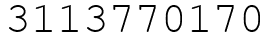 Число 3113770170.