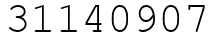 Число 31140907.