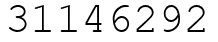 Число 31146292.
