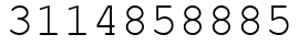 Число 3114858885.