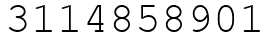 Число 3114858901.