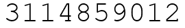 Число 3114859012.