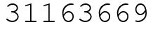 Число 31163669.