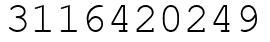 Число 3116420249.