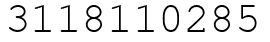 Число 3118110285.