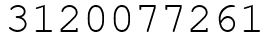 Число 3120077261.