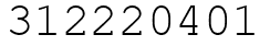 Число 312220401.
