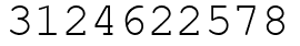 Число 3124622578.