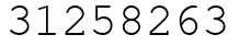 Число 31258263.