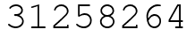Число 31258264.