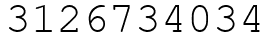 Число 3126734034.