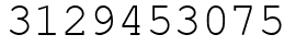 Число 3129453075.