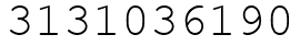 Число 3131036190.