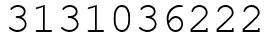 Число 3131036222.