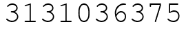 Число 3131036375.