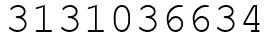 Число 3131036634.