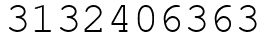 Число 3132406363.