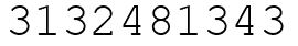 Число 3132481343.