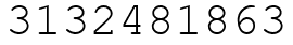 Число 3132481863.