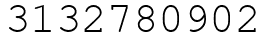 Число 3132780902.