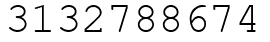 Число 3132788674.