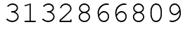 Число 3132866809.