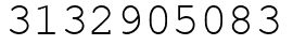 Число 3132905083.