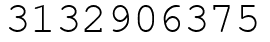 Число 3132906375.