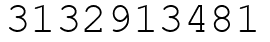 Число 3132913481.