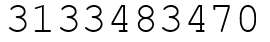 Число 3133483470.