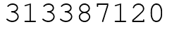 Число 313387120.