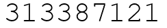 Число 313387121.