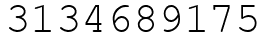 Число 3134689175.