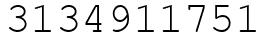 Число 3134911751.