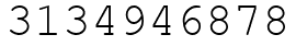 Число 3134946878.