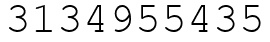 Число 3134955435.