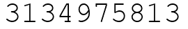 Число 3134975813.