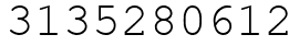 Число 3135280612.
