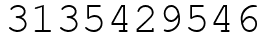 Число 3135429546.
