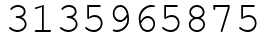 Число 3135965875.
